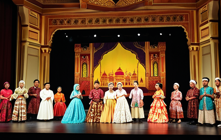 **Prompt:** A grand performance of Mozart's "The Marriage of Figaro" at Istana Budaya (Palace of Culture) in Kuala Lumpur, Malaysia. Capture the elegance of the opera house with Malay audience members in traditional batik clothing. Focus on the stage with vibrant costumes and dramatic lighting.